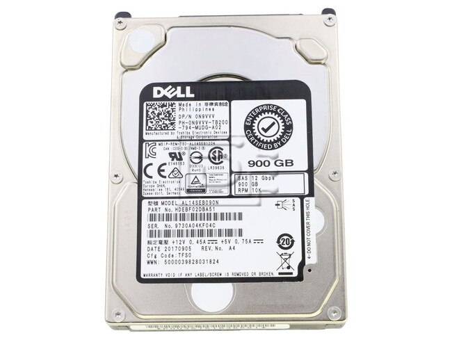 Toshiba AL14SEB090N N9VVV 0N9VVV SAS Hard Drive Image 1 image