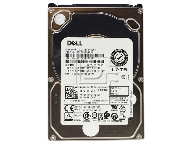 Toshiba AL15SEB120NY 876936-002 SAS Hard Drive Image 1 image