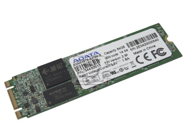 ADATA AXNS381E-64GM-B 33430015 AXNS381-64GM-B AXNS381 AXNS381E Laptop Thin Caseless SSD Hard Drive Image 2 image