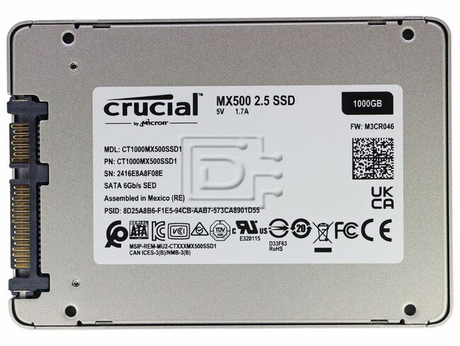 Crucial CT1000MX500SSD1 SATA Solid State Drive Image 1 image