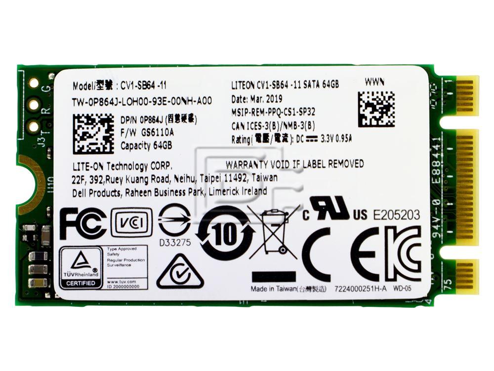 Dell P864J / Lite-On CV1-SB64-11 64GB M.2 2242 6Gbps SATA SSD