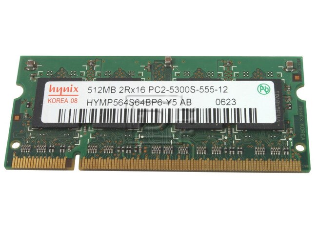 SAMSUNG RAM-DDR2-512MB-SODIMM-DDR2667-PC25300S-UP-OE HYMP564S64BP6-Y5 512MB DDR2-667 PC25300S Memory RAM Module image 1