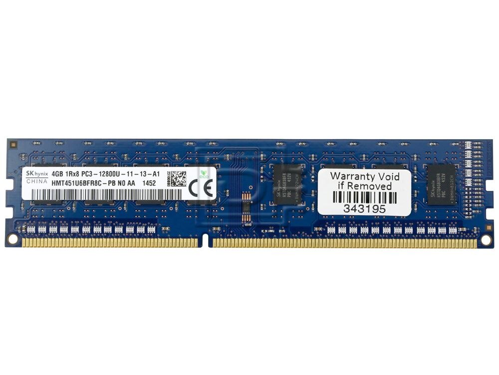 4GB PC3-12800 DDR3-1600MHz 240-Pin Non-ECC RAM Memory Module