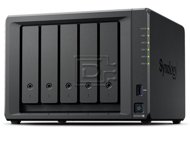 Synology DS1525+ DS1525-PLUS 75TB Synology Plus DiskStation 5-Bay NAS Server Image 1 image