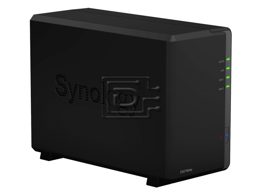 人気を誇る Synology DiskStation DS216PLAY 2-Bay SATA Dual Core NAS Server 外付けハードディスク・ドライブ