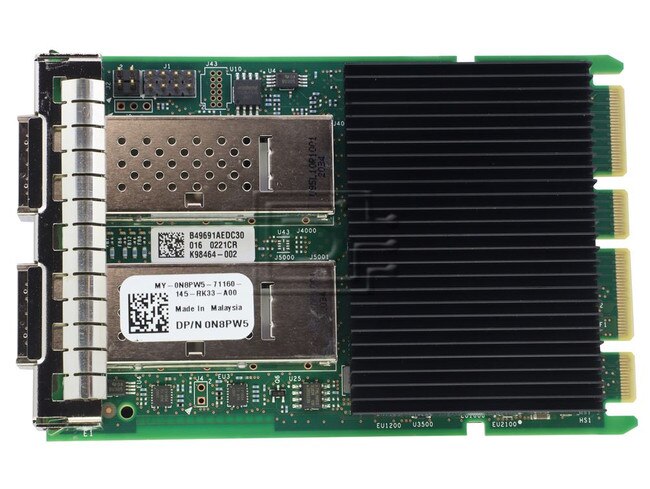 INTEL E810-CQDA2 N0W1X 0N0W1X 0N8PW5 N8PW5 100GbE Network Adapter QSFP28 NIC OCP 3.0 Image 1 image