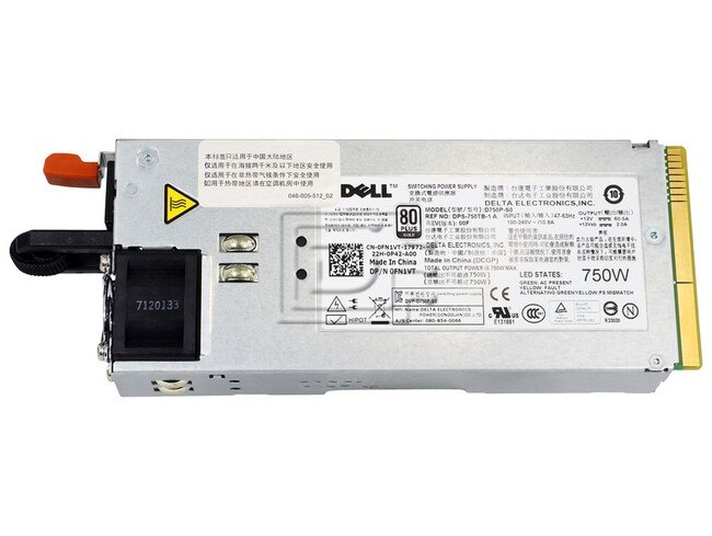 Alimentation Dell 750W 80 Plus Gold – 4T22V – Pour PowerEdge R510 – Reconditionnée