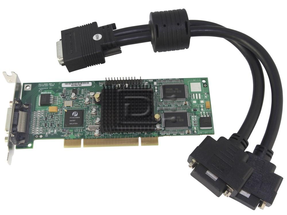 MATROX GRAPHICS G55MDDAP32DB Dual Monitor Head Video Card Image 1 image