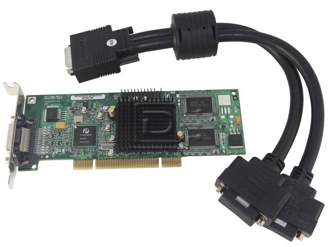 MATROX GRAPHICS G55MDDAP32DB Dual Monitor Head Video Card image 1