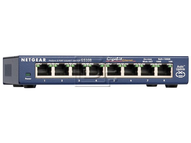 GS108UK, Switch Ethernet Netgear ProSAFE GS108, 8 ports, prise UK