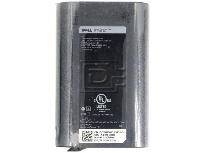 Dell PA45W16-CA 0GW89W GW89W Y91PF 0Y91PF 492-BBWZ PA45W16-CA HA50NM16C DRGNJ 0DRGNJ Dell Laptop AC Power Adapter image 4