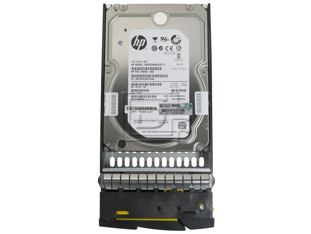 HEWLETT PACKARD H6Z84A 746841-002 750661-001 1C2275-087 SMEG2000S5xnF7.2 SAS Hard Drive Image 4 image