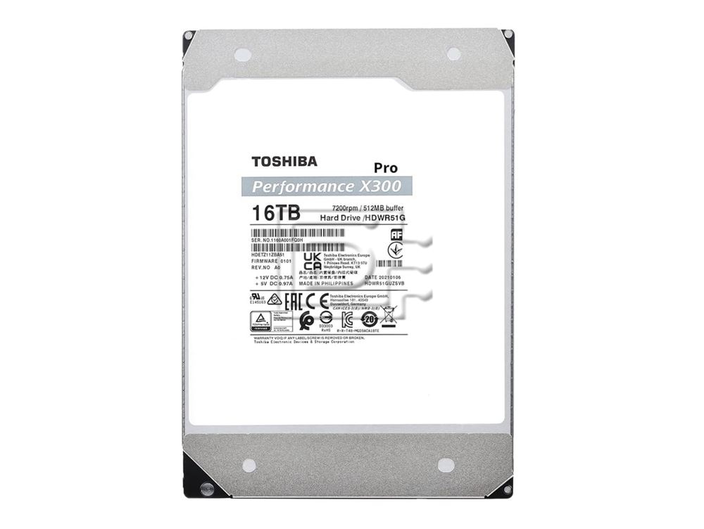 Toshiba HDWR51GUZSVB HDETZ11ZBA31 X300 Pro 16TB SATA Hard Drive Image 2 image