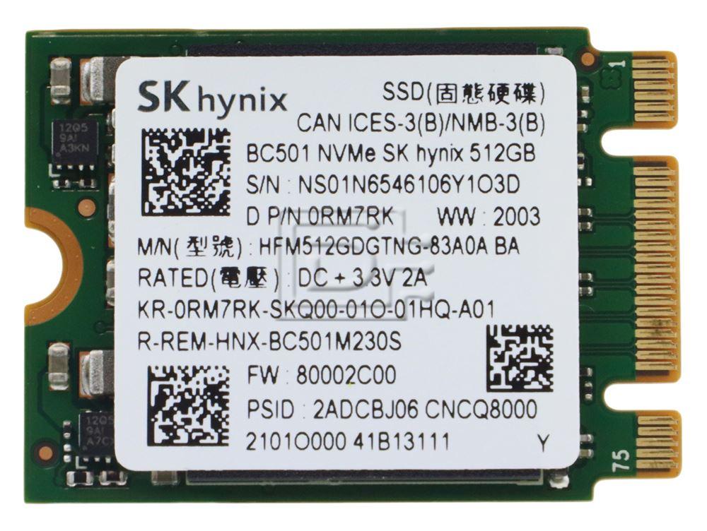 SK Hynix PC HFM512GDGTNG-83A0A Dell RM7RK 512GB M.2 2230