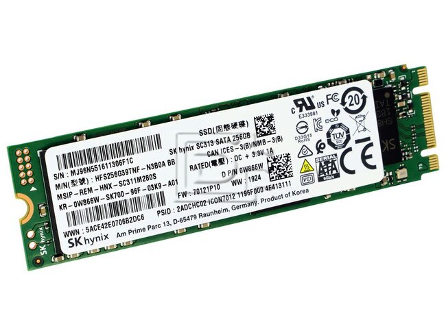 SK Hynix HFS256G39TNF-N3B0A W866W 0W866W SATA M.2 Solid State Drive Image 1 image