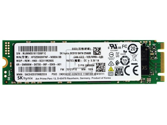 SK Hynix HFS256G39TNF-N3B0A W866W 0W866W SATA M.2 Solid State Drive Image 2 image