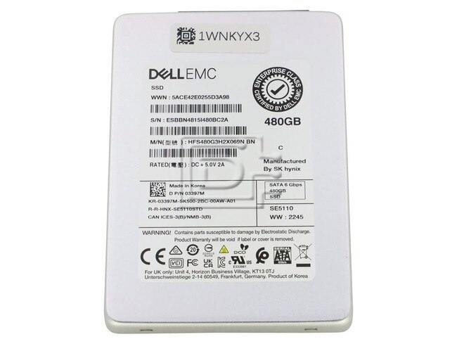 SK Hynix HFS480G3H2X069N 3397M 03397M Dell 480GB SATA SSD Image 1 image