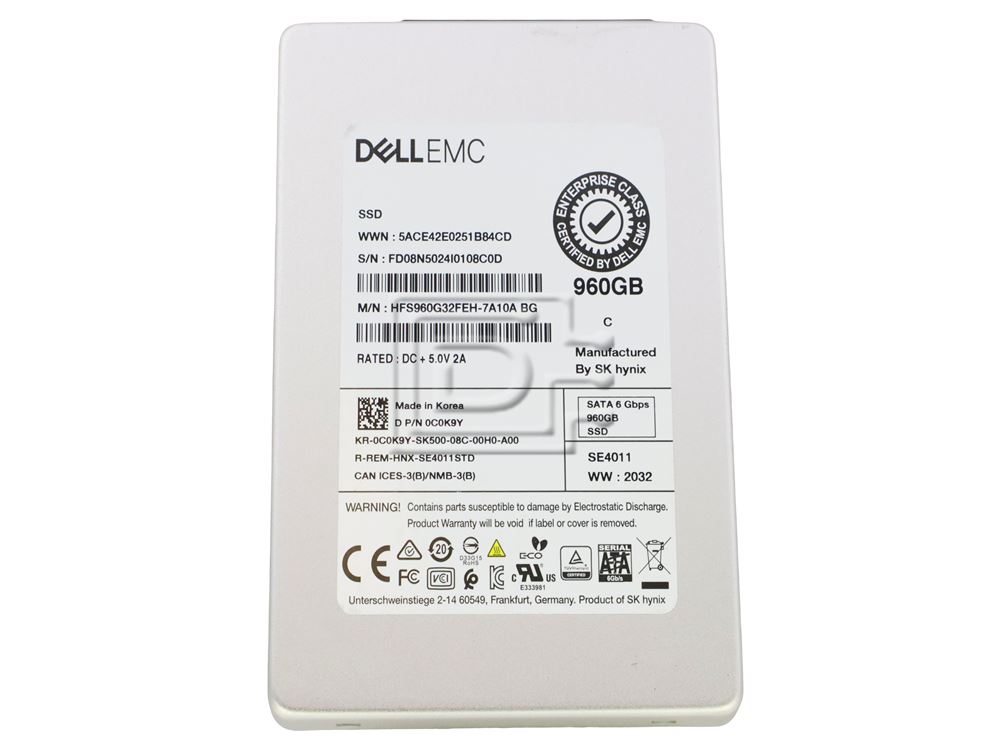 SK Hynix HFS960G32FEH-7A10A C0K9Y 0C0K9Y SATA SSD Image 1 image