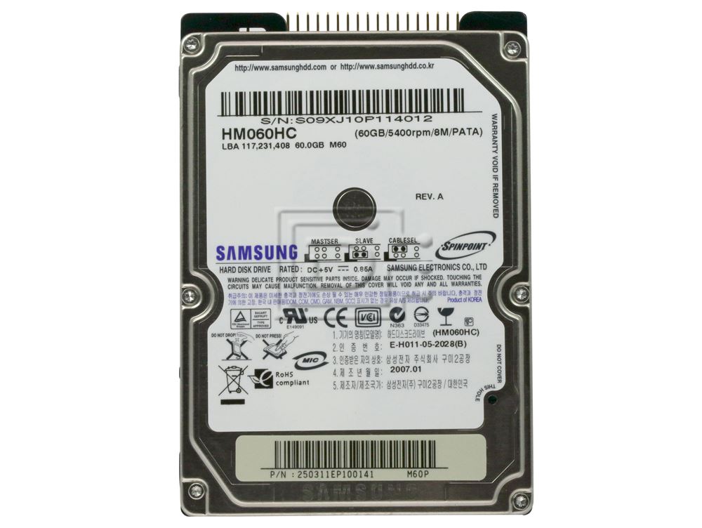 SAMSUNG HM060HC 2.5" IDE PATA Hard Drive Image 2 image