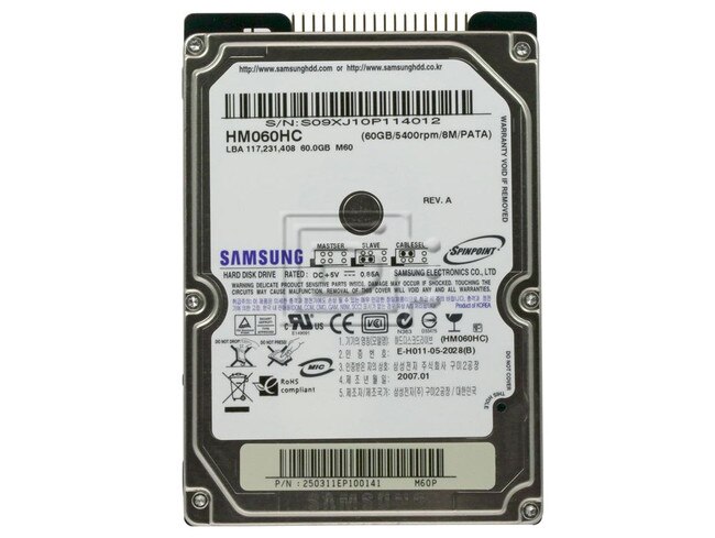 SAMSUNG HM060HC 2.5" IDE PATA Hard Drive image 2