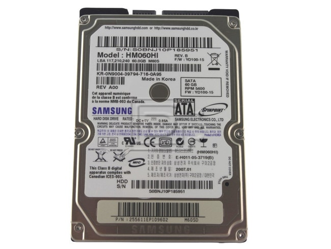 SAMSUNG HM060HI N9004 0N9004 SATA Hard Drive image 1