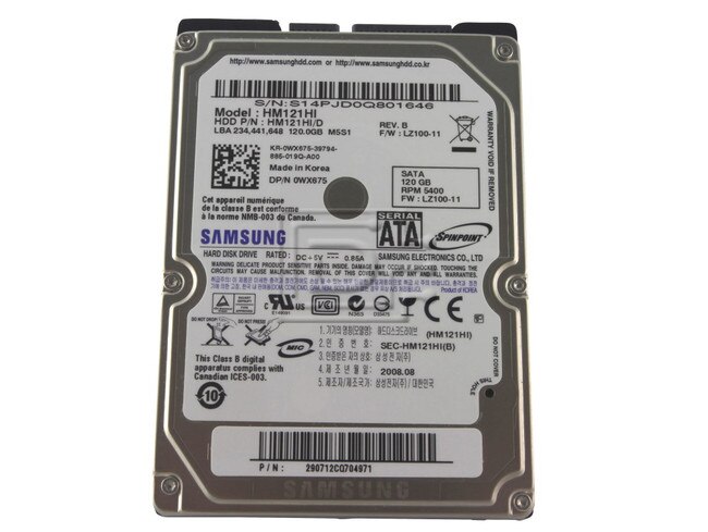 SAMSUNG HM121HI WX675 0WX675 2.5" IDE Hard Drive image 1
