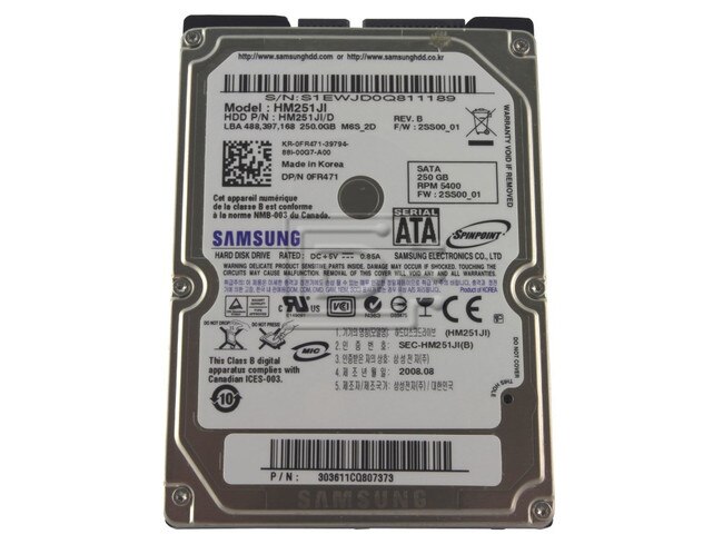 samsung spinpoint m6 hm251ji 250gb sata laptop hard drive