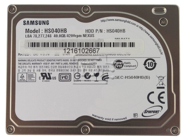 SAMSUNG HS040HB iPod CE hard drive Image 1 image