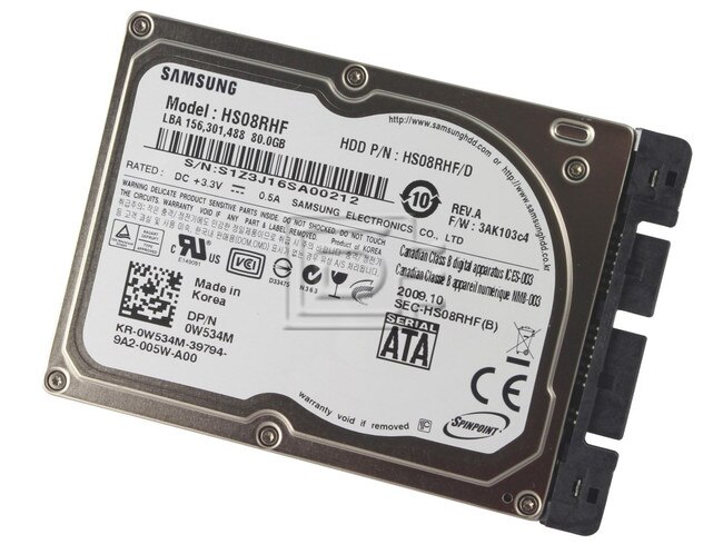 SAMSUNG HS08RHF W534M 0W534M SATA 1.8" Hard Drive image 1