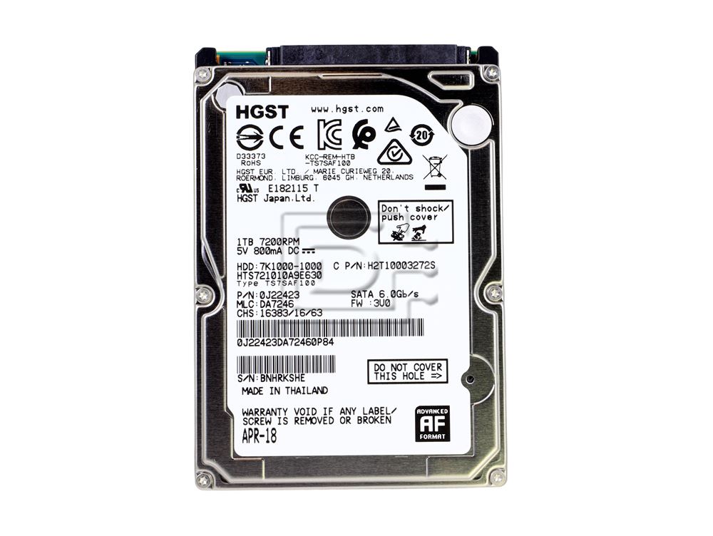 HGST HTS721010A9E630 97DYV 097DYV 1TB SATA HDD Image 2 image