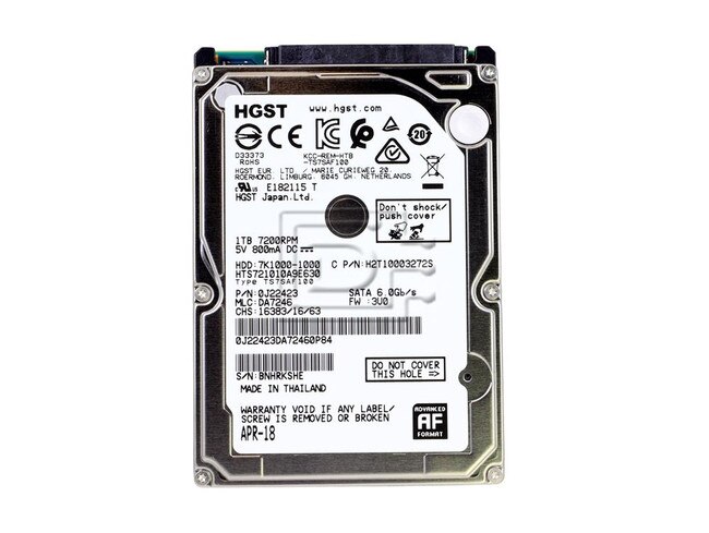 HGST HTS721010A9E630 97DYV 097DYV 1TB SATA HDD Image 2 image
