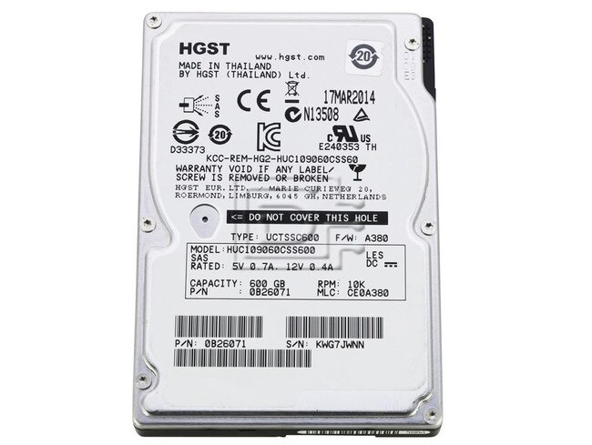 Hitachi HUC109060CSS600 SAS 2.5 Inch Hard Drive SSF image 1