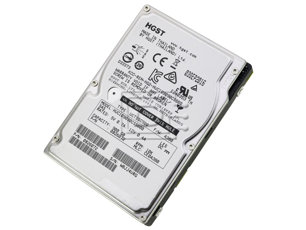 HGST Ultrastar C10K900 HUC109090CSS600 900GB 10,000 RPM 6Gbps 512K