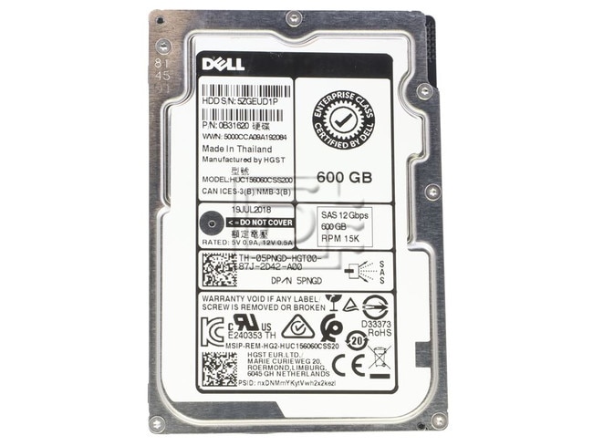 HGST HUC156060CSS200 0B31620 5PNGD 05PNGD SAS Hard Drive Image 1 image