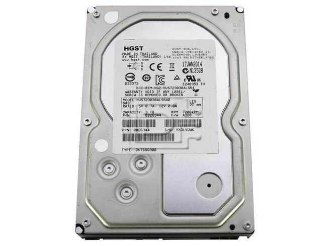 HGST HUS723030ALS640 0B26344 SAS 3TB Hard Drive Image 1 image