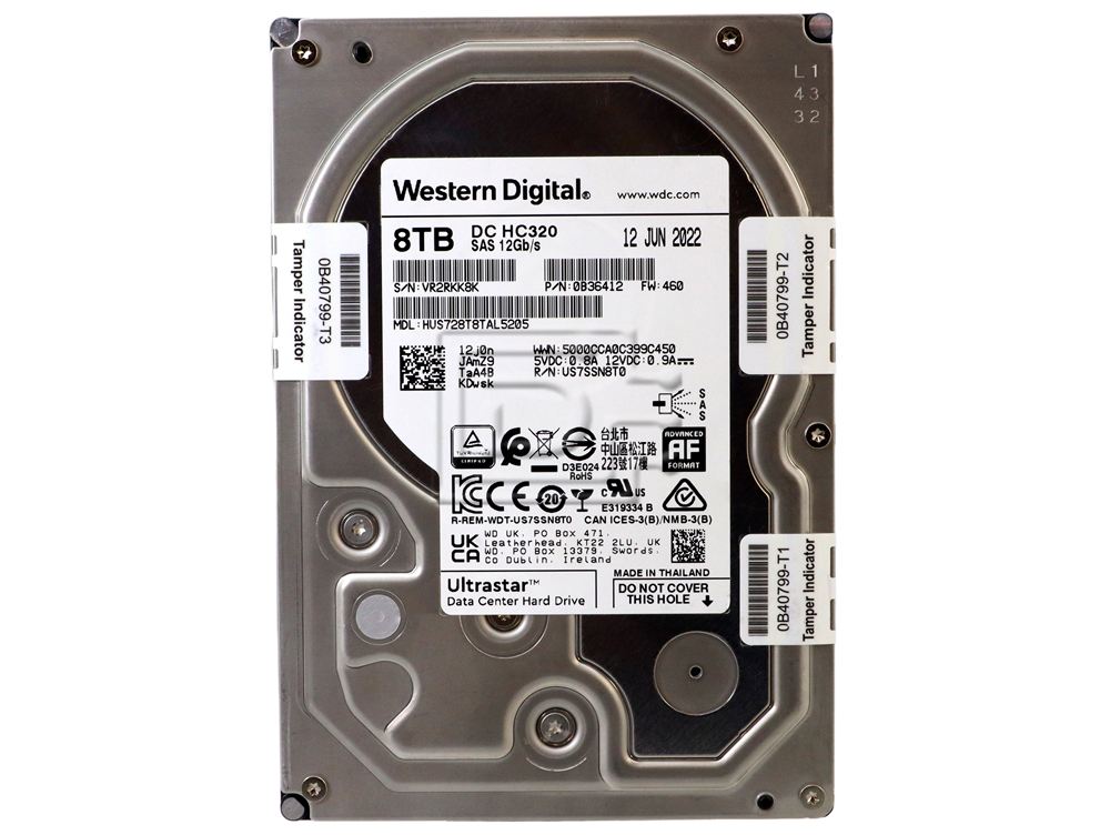 Western Digital HUS728T8TAL5205 0B36412 8TB SAS Hard Drives Image 2 image