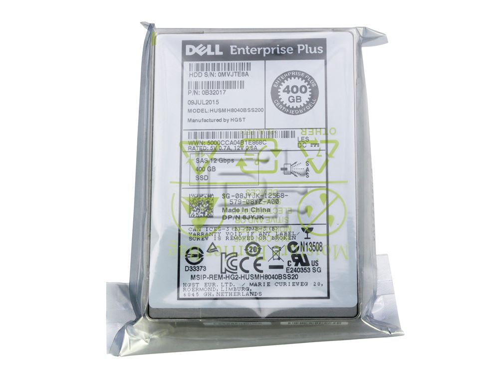 HGST HUSMH8040BSS200 08JYJK 8JYJK 0B32017 SAS Solid State Drive Image 2 image