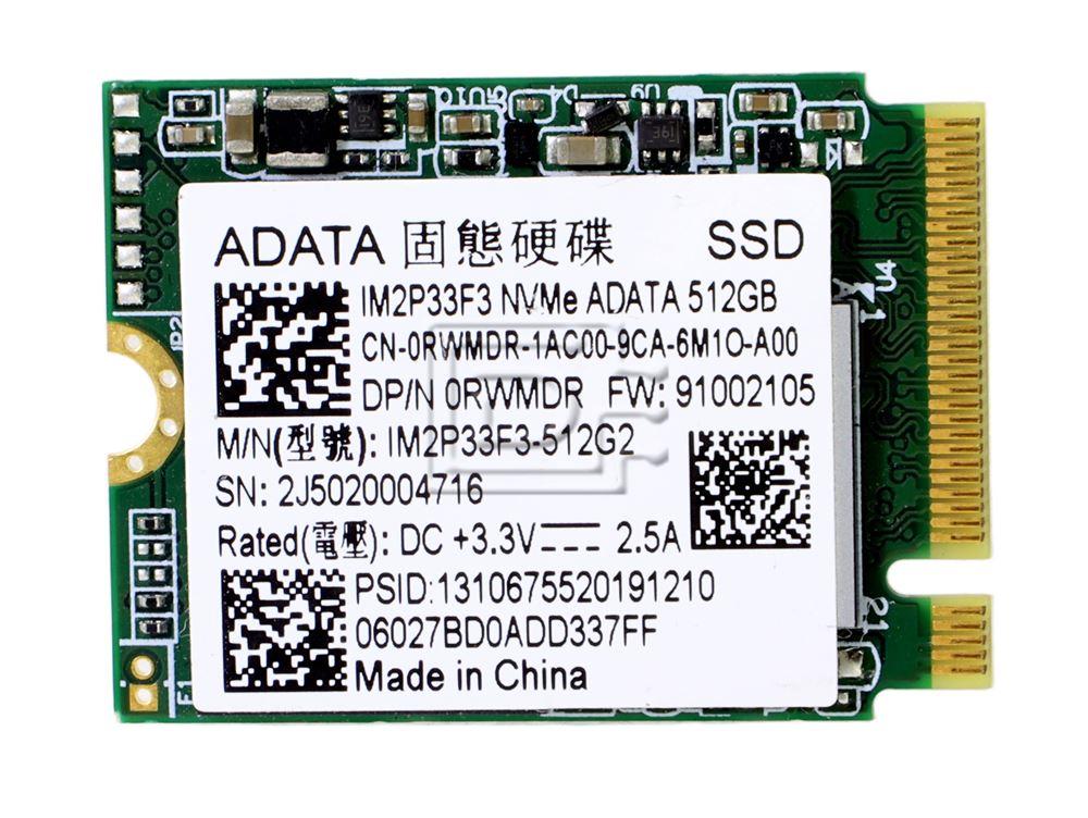 ADATA IM2P33F3-512G2 RWMDR 0RWMDR 512GB Laptop 2230 M.2 PCIe NVMe SSD Image 2 image