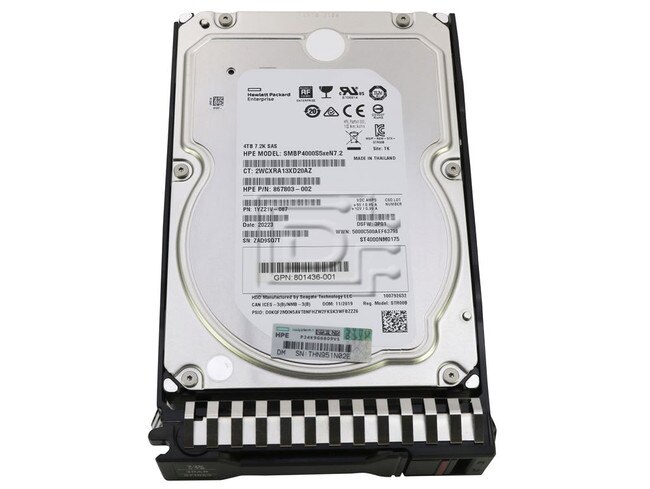 HEWLETT PACKARD K2Q38B 871868-001 SMBP4000S5xeN7.2 867803-002 801436-001 809601-001 SAS Hard Drive image 1