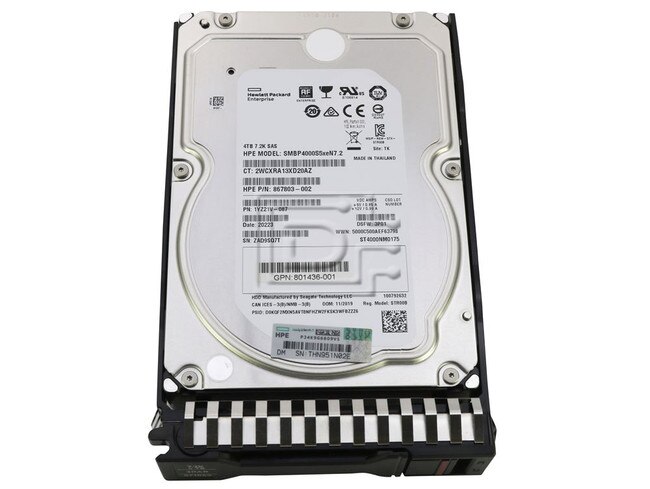 3PAR K2Q38B / 871868-001 / 867803-002 / SMBP4000S5xeN 4TB RPM 3.5” LFF 12Gbps 520k Hard with 763492-001 Caddy