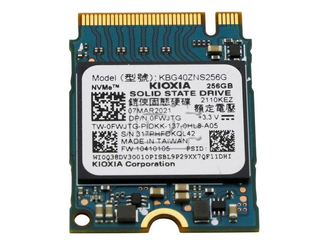 Toshiba KBG40ZNS256G FWJTG 0FWJTG PCIe NVMe M.2 Solid State Drive image 1