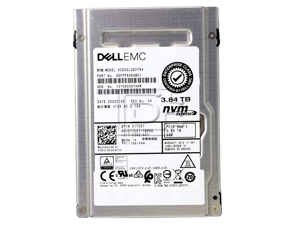 Toshiba KCD5XLUG3T84 17C57 017C57 PCIe NVMe SSD Image 2 image