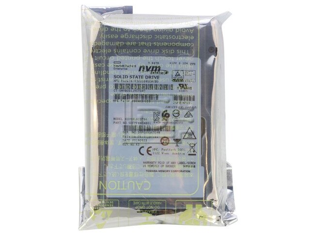 Toshiba KCD5XLUG3T84 VO003840KWVBU SDFPF84CAB01 P08983-003 KCD51LUG3T84 PCIe NVMe SSD image 1