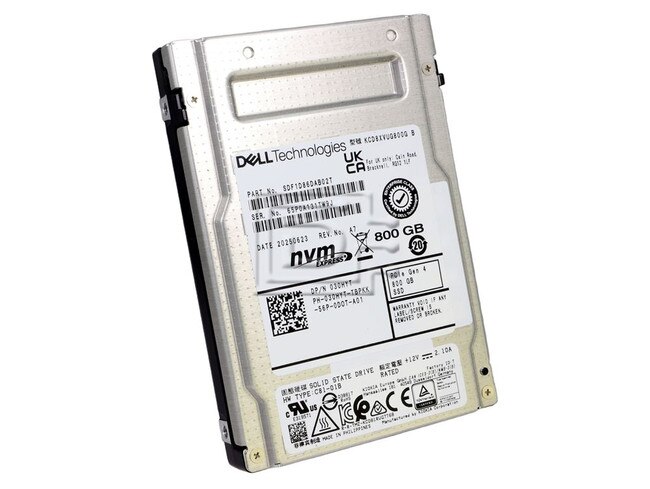 Dell KCD8XVUG800G 30HYT 030HYT 960GB Read Intensive RI PCIe NVMe SSD Image 1 image
