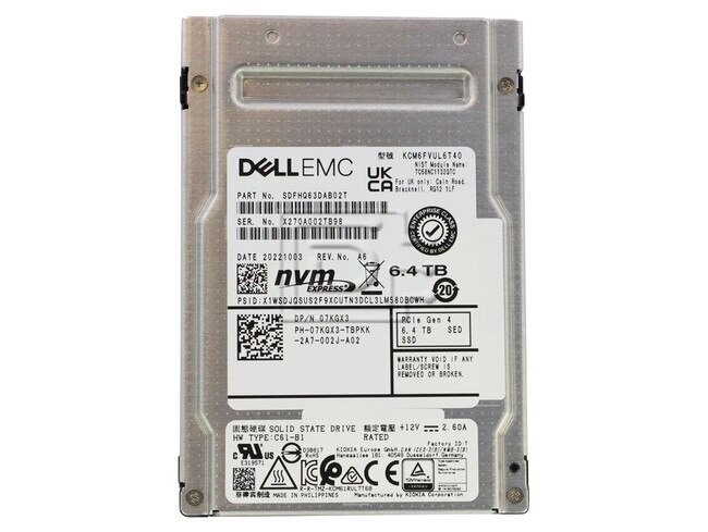 KIOXIA KCM61VUL6T40 7KGX3 07KGX3 PCIe NVMe Solid State Drive Image 1 image