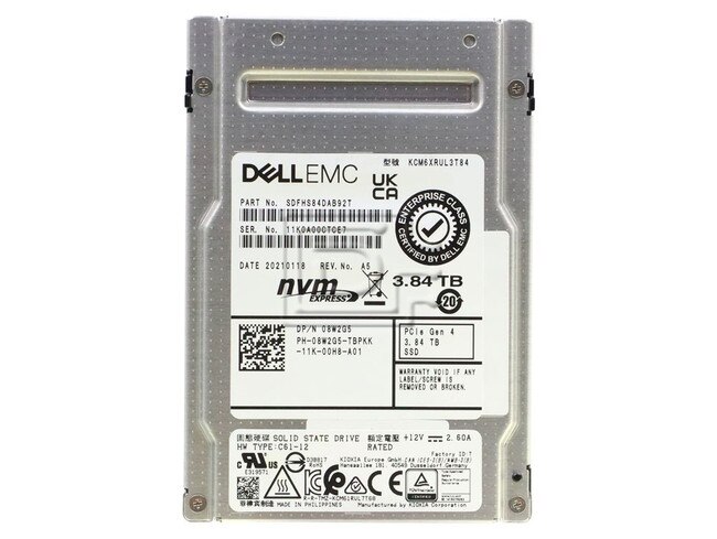 Toshiba KCM6XRUL3T84 8W2G5 08W2G5 SDFHS84DAB92T PCIe NVMe SSD Image 1 image