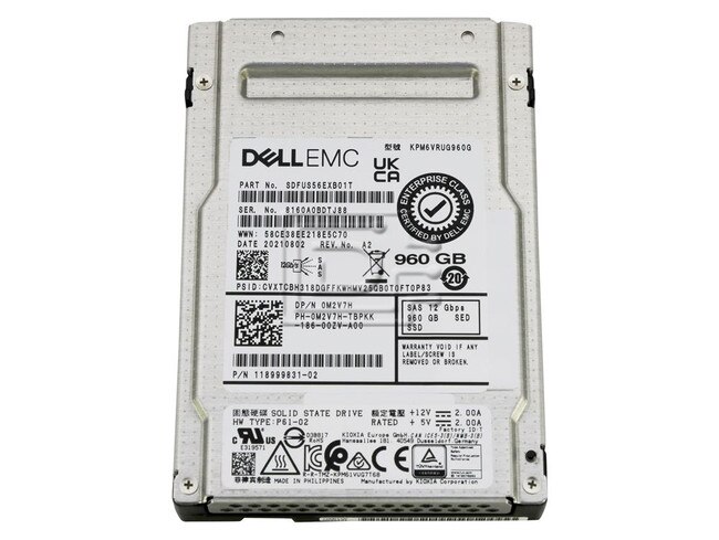 KIOXIA KPM6VRUG960G M2V7H 0M2V7H SDFUS76EXB01T SAS Solid State Drive Image 1 image