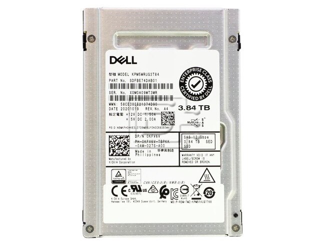 Toshiba KPM5WRUG3T84 KFV6V 0KFV6V SAS eSSD Image 1 image