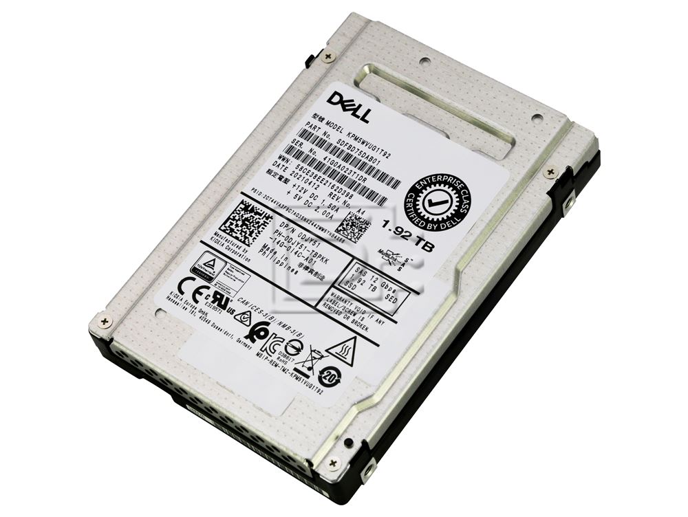 Dell DJY51 / KIOXIA Toshiba KPM5WVUG1T92 1.92TB 2.5inch SED