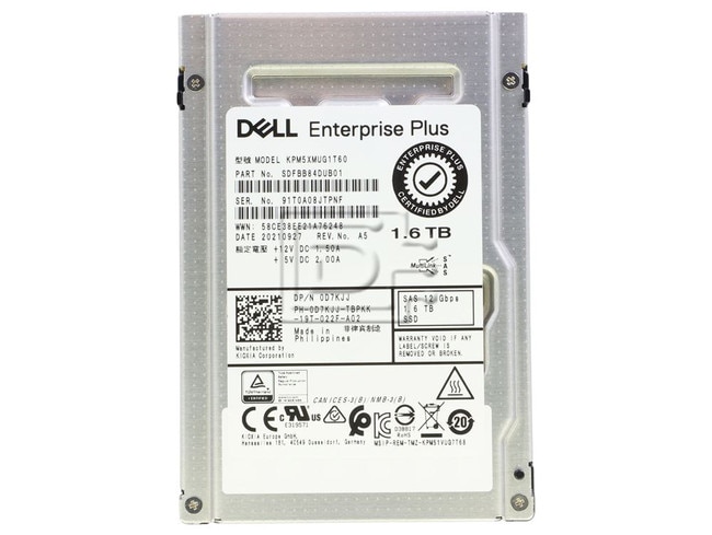 Toshiba KPM5XMUG1T60 D7KJJ 0D7KJJ Dell Write Intensive 1.6TB SAS SSD Image 1 image